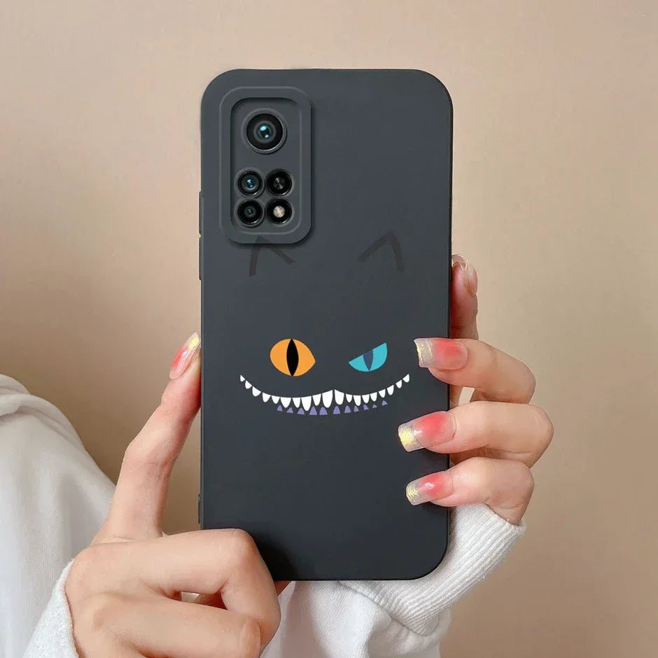 For Xiaomi Mi 10T 5G Phone Case Matte Liquid Silicone Shell For Xiaomi Mi 10T Pro 5G Cute Cat Cartoons Ultrathin Fashion Fundas