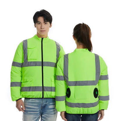 AKOOUS 6500 RPM 12V/5V USB 3-Fans Cooling Vest Air Conditioned Clothes Men Women Outdoor Work Fishing Body Cooling Jacket