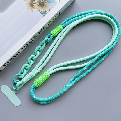New Fashion Trend Diagonal Long Rope Mobile Phone Universal Lanyard Shoulder Strap Lanyard Neck Multi-Functional Anti-Loss Rope