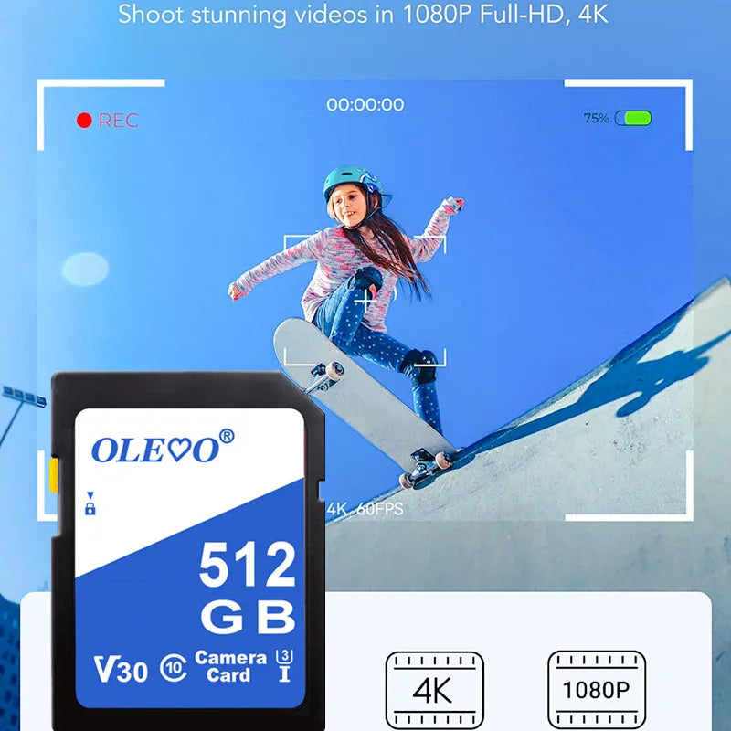SD Card Class 10 16GB 32GB Memory Card 64GB 128GB 256GB 512GB Memory Card For Camera SRL
