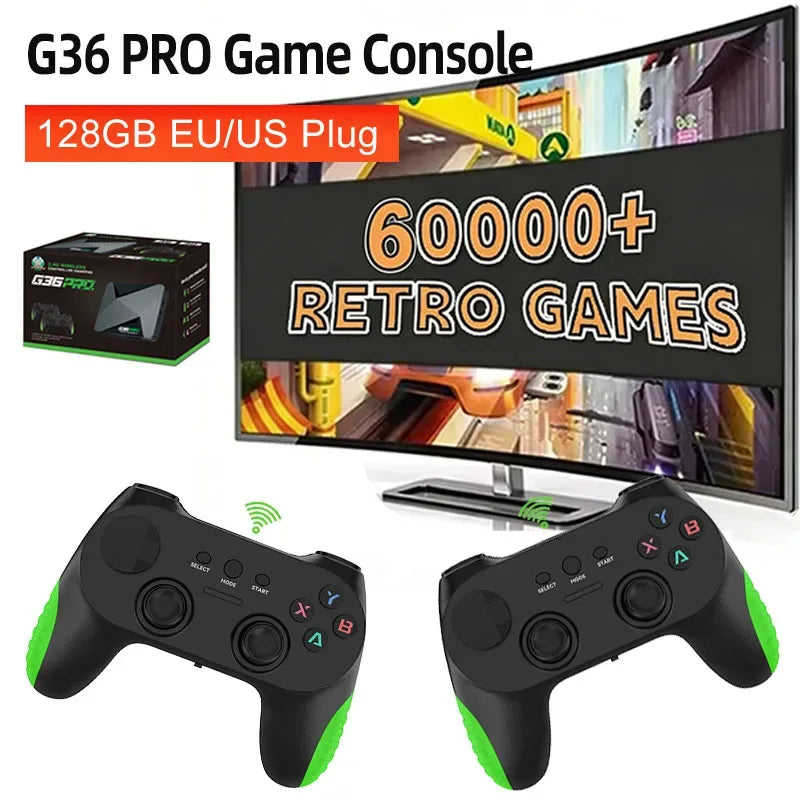Super Console G36 Pro ultra128G Retro Video Game Console with 60000+ Games for MAME/PS1/PSP/DC Retro Kid Gift Game Console 4K HD