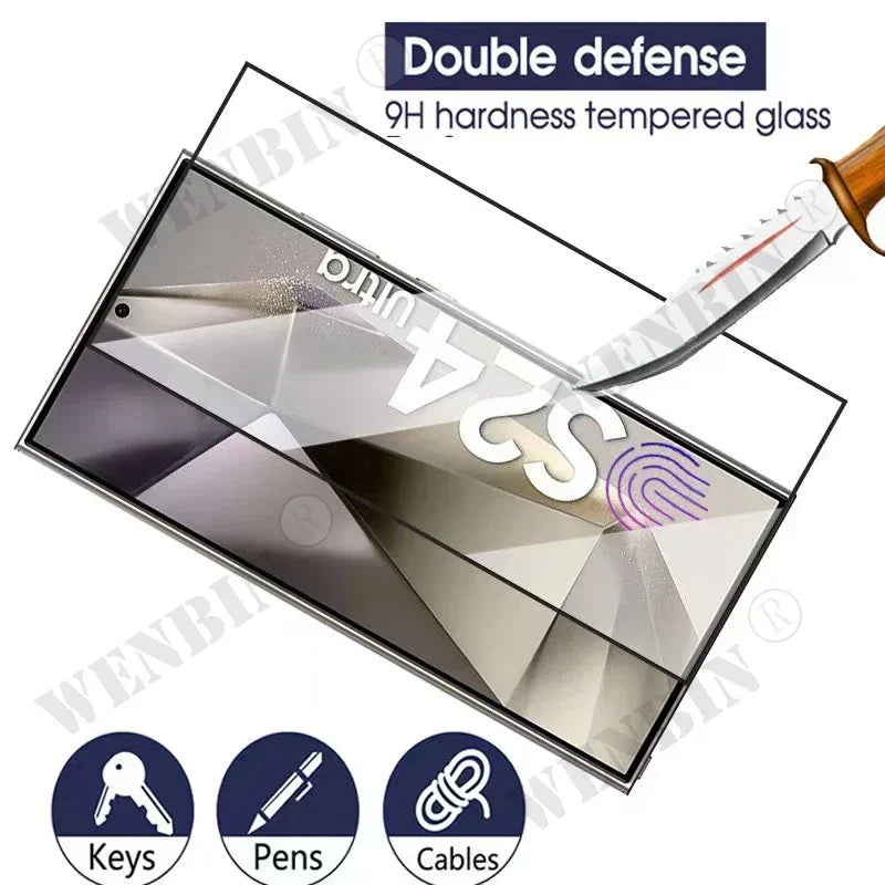 3 Pcs Tempered Glass For Samsung Galaxy S26 S25 S24 S23 S22 Ultra Plus FE A57 A56 A36 A17 Screen Protector Full Protective Glass by PDG ibma