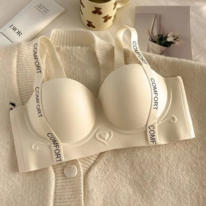 Push Up Bra for Small Breasts Seamless Lift Adjustable Bralette  Anti Sag Ringless Design Back Beauty Enhancer 24H Comfort