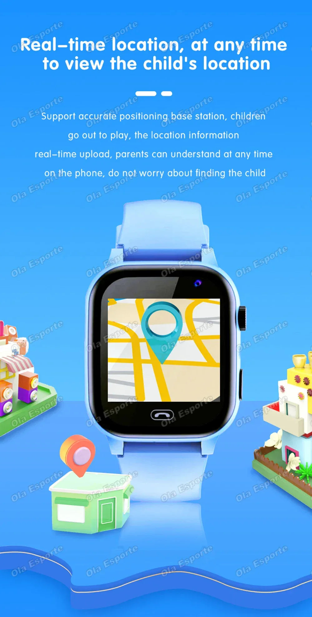 Kids Smart Watch 4G Sim Card 2G Internet SOS LBS Location Call Child SmartWatch Camera Waterproof Watch Phone For Boys Girls