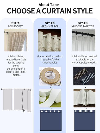 1PC Modern Simple Pure Pigment Color Beige High Blackout Curtain Living Room Study Available