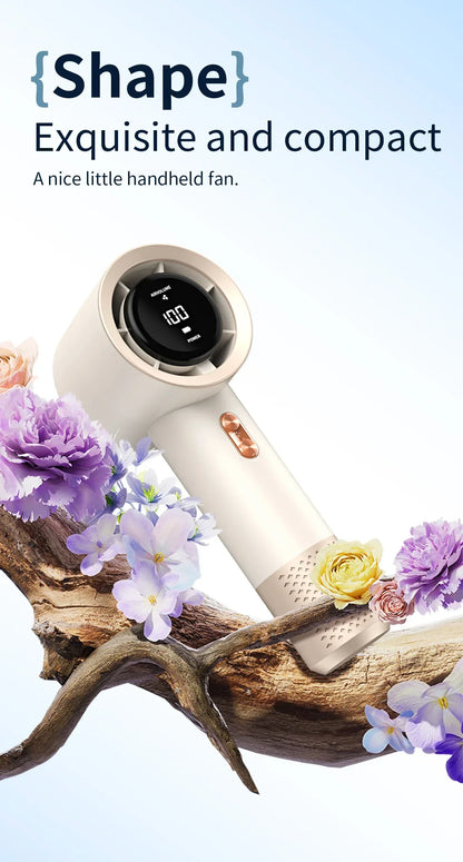 Handheld high-speed fan mini portable air conditioner with six fans and 199 levels of infinite adjustment