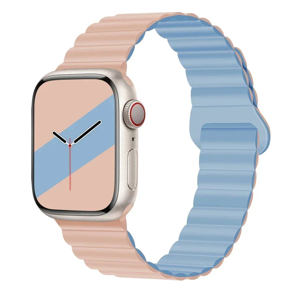 NEW Original Liquid Silicone Magnetic bands for Apple watch band Ultra 2 Series 9 SE iwatch 42mm 44mm 45mm 49mm 38mm 40mm 41mm