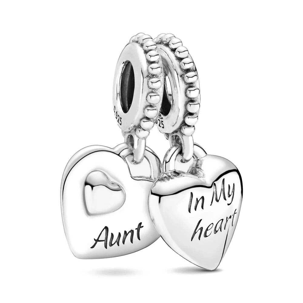 New 925 Silver Mother's Day Love Daughter Charms Beads Fit Original Bracelet DIY Jewelry For Women Gift