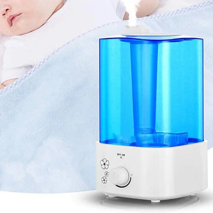 Silent Cold Mist Humidifier 2 Liter Small Air Humidifier, Suitable for Bedroom/Living Room US Plug