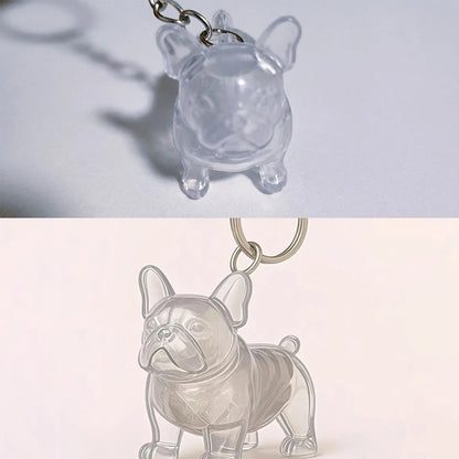 Cute Clear Puppy Hair Memorial DIY Pendant Keychain Decor Keepsake Capsule Pet's Dog Fur Container Pet Lovers Home Display Gifts