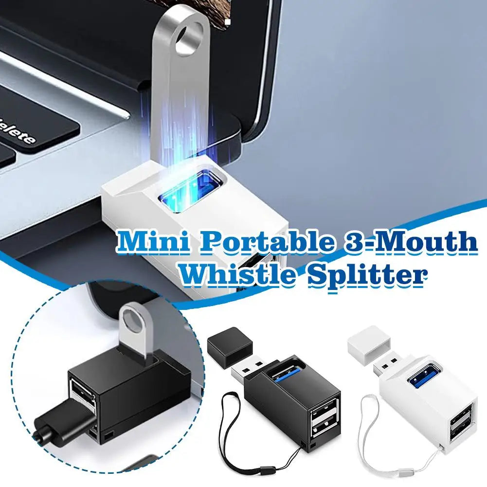 3 Ports USB One In Three Port Extender USB 3.0 Inline High Speed Transfer Data Splitter HUB Laptop Expansion