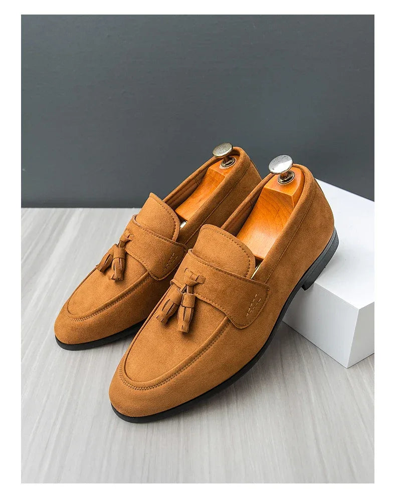 Fashion Casual Business Shoes Men High Quality Office Social Leather Shoes Men Slip On Loafers Man Tassel Men's Dress Shoes