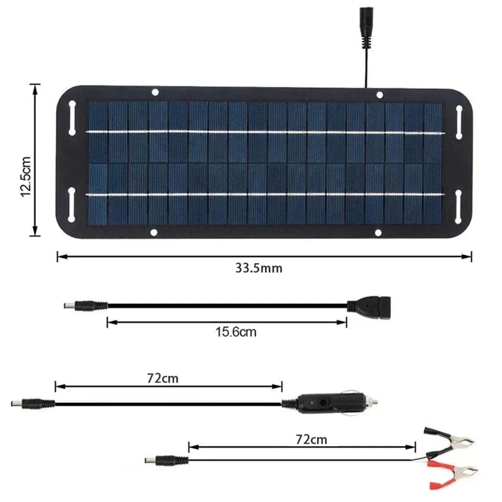 Monocrystalline Solar Cells Solar Battery Trickle Charger 12V Olt Power Solar Panel Solar Battery Charger Car Van Boat Kit