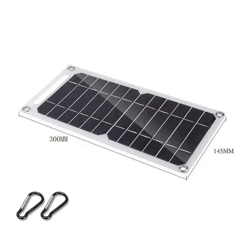 2-15W 5V USB Type-C Solar Panel Charger Kit Portable Flexible Lightweight Mini System for Phones Power Banks Car Camping Hiking