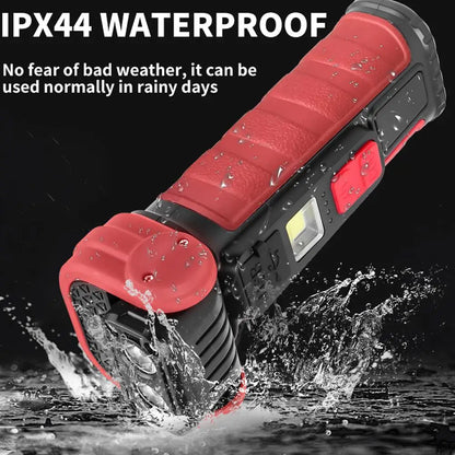 Mini Rotating LED Flashlight Ultra-Bright Emergency Flashlight Rotating Work Light Rechargeable Pocket Flashlight