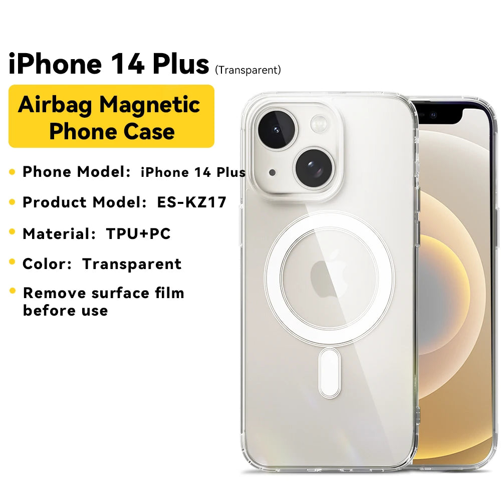Essager Magnetic Case for iPhone 15 14 13 12 Pro Max Case Shockproof Cover for iPhone 14 Pro Max 15 Plus 15pro Macsafe TPU Cases
