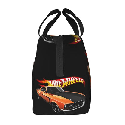 Custom Hot Wheels For Fans Thermal Insulated Lunch Bag Cartoon Sport Car Portable Lunch Container Travel Multifunction Food Box