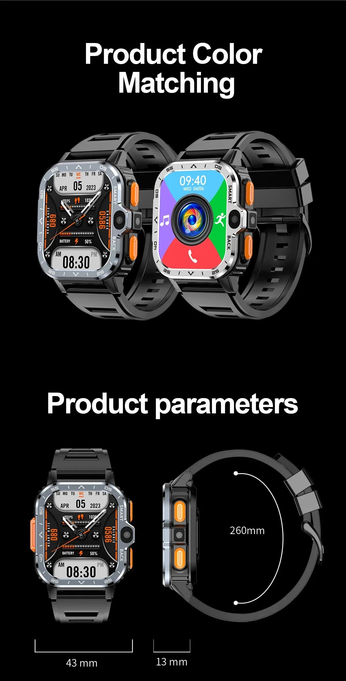 2024 New SIM Smart Watch 2.03inch 4G Network GPS Wifi NFC Dual Camera 64G ROM Storage Google Play Small mobile phone Smartwatch