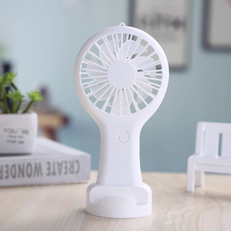Colorful handheld mini fan portable USB charging convenient creative cool small fan pocket handheld fan summer gift