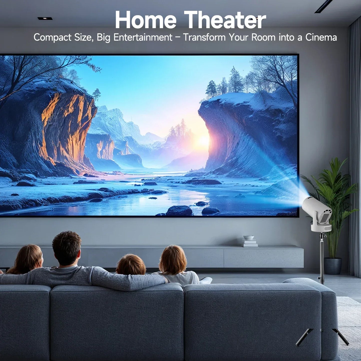 Magcubic HY300 Pro+ Android14 Projector 8000 Lumens 720P Outdoor Portable Movie Home with 5W Speaker WiFi6 BT5.4 Upgrated HY300