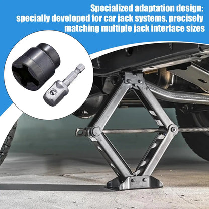 Universal Scissor Car Jack Adapter Rv Stabilizer Jack Drill Adapter Car Disassemble Tool Steel Ball Joint Rod Impact Wrench Tool