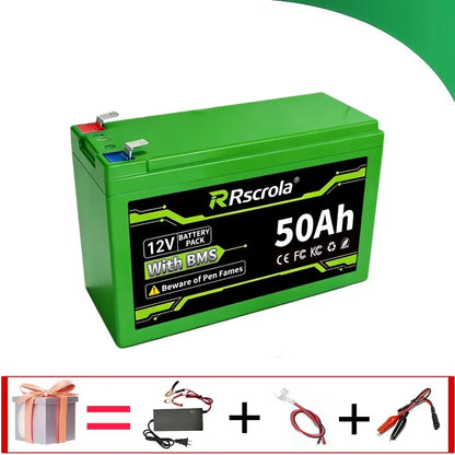 12V Li-ion Battery Pack 50Ah/40Ah/30Ah/20Ah A+ 18650 Battery Pack Long-lasting for Sprayer,Children's Toy Car,Scale,Solar Energy
