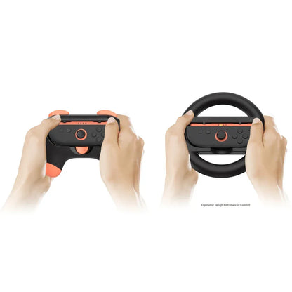 4 IN 1 Racing Steering Wheels And Hand Grips For Switch 2 2025 For J-Con Controller Game Controller Handle Grip Handle Kit