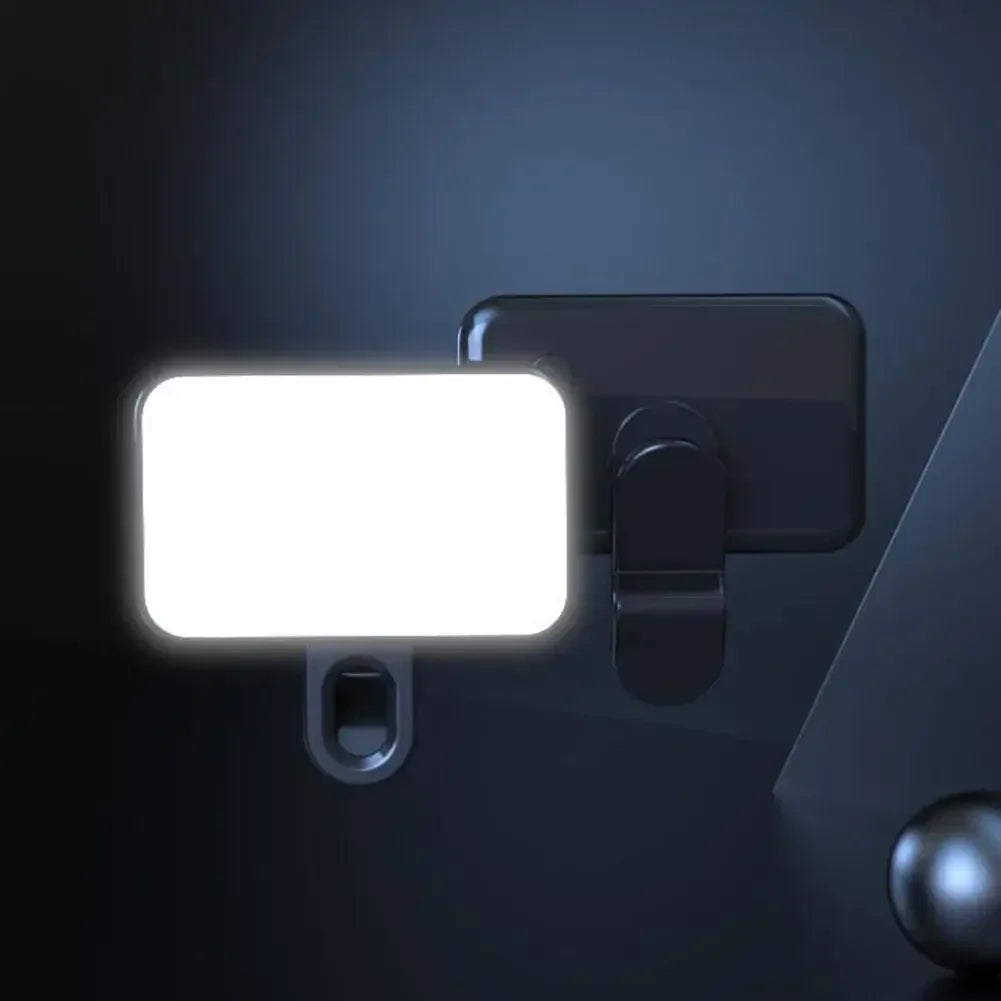New Portable Mini Selfie Fill Light 3 Modes Adjustable Brightness Rechargeable Clip On For Mobile Phone Laptop Live Video Light
