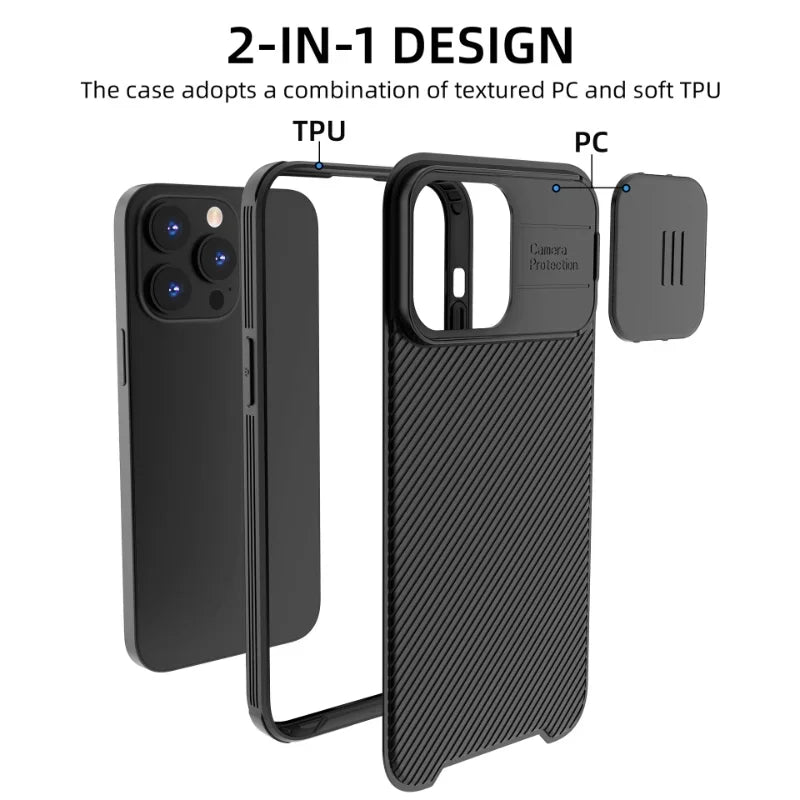 Magnetic Case For iPhone 17 16 16e 15 14 13 12 11 Pro Max Push window protection lens Cover