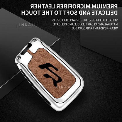 Suitable for Seat Ateca Leon FR 2 Ibiza Zinc Alloy Car Key Cover High-end Leather Car Key Case Auto Accessories