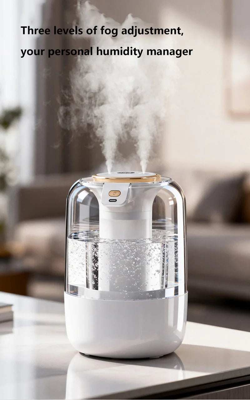 Humidifier USB Double Spray Quiet 2L Large Capacity Humidifier Home Dormitory Office Bedroom Desktop with Night Light