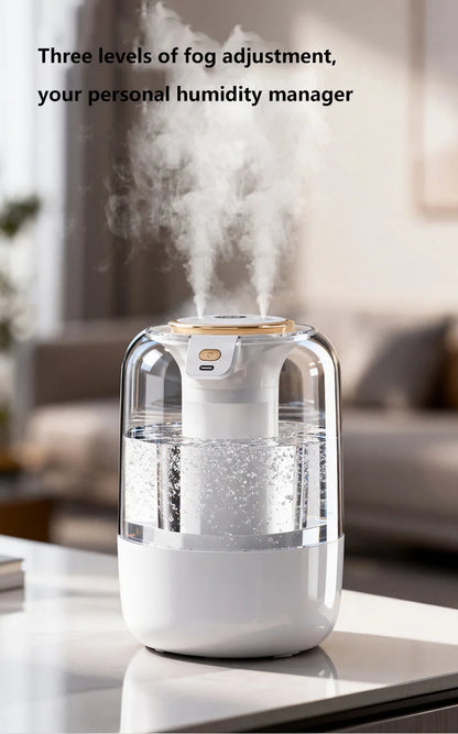 Humidifier USB Double Spray Quiet 2L Large Capacity Humidifier Home Dormitory Office Bedroom Desktop with Night Light