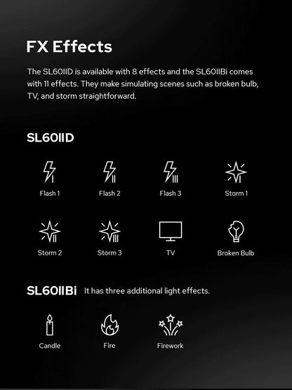 Godox SL60IID SL60IIBi 75W Daylight Bi-color LED Video Light with Bowens Mount for Camera Photography Fill Light CRI 96 TLCI 97