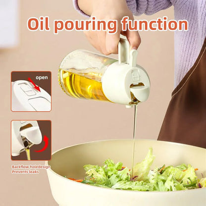 Oil Sprayer Kitchen Spray Oil Polisher 2in1 500ml Plastic Oil Sprayer Bottle Spray Dispenser Cruet BBQ Kitchen Baking Roasting