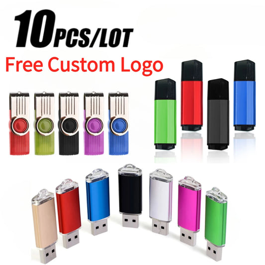 10PCS/lot Pen Drive 8GB 4GB 2GB 1GB USB Flash Drive 16GB Flash Disk 128MB 256MB 512MB Memory Flash Disk 2.0 Free Custom Logo by PDG ibma