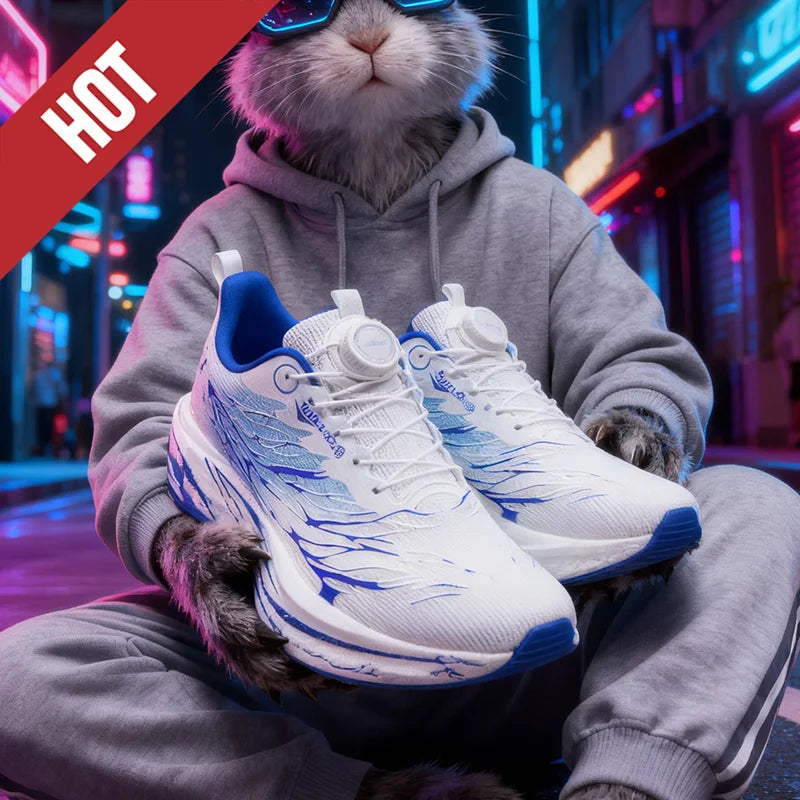 Fluorescence Running Shoes CarbonBoard Marathon Men Sports Casual Tenis Breathable Womens Comfortable Athletic Nonskid Sneakers