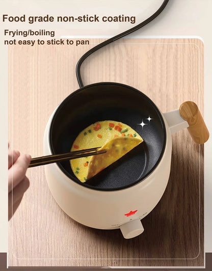 1.2L Electric Cooker Student Dormitory Low Power Noodle Cooker Multifunction Pot Portable Travel Mini Electric Hot Pot 200W
