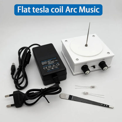 Flat tesla coil 10cm arc Bluetooth Square Wave Music Technology Gift Desktop Ornament