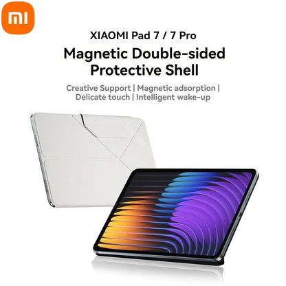 Original Xiaomi Pad 7 / Pad 7 Pro Magnetic Case 11.2" Double sided Protective Shell Smart Wake-up PU Material Bracket Black