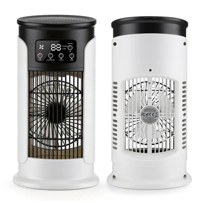 Air Conditioner Portable Desktop Air Cooler Fan with LED Night Light & Humidifier, Mini Mist Cooling Fan for Office Home