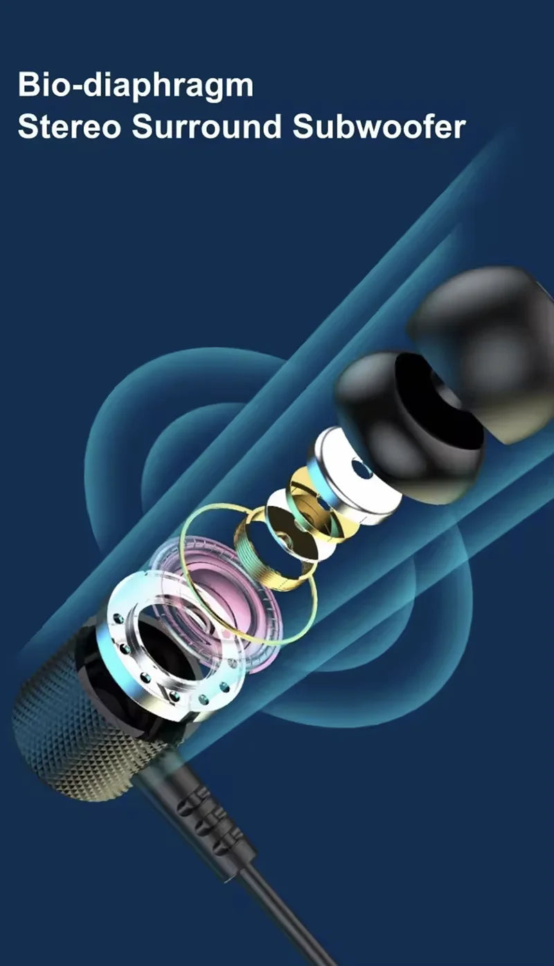 Écouteurs sans fil Bluetooth tour de cou, casque stéréo gaming/sport étanche, oreillettes magnétiques avec écran LED