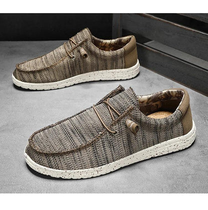 Men 2025 New Leisure Sneakers Spring Summer Breathable Lightweight Outdoor Canvas Shoes Large Size Men's Shoes Walking Loafers