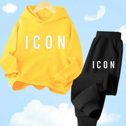 Spring Autumn New Fashion Kids Tracksuits 3-12 Years Boys and Girls Casual Sports Hoodie Tops+Pants 2PC Sets Children's Clothing