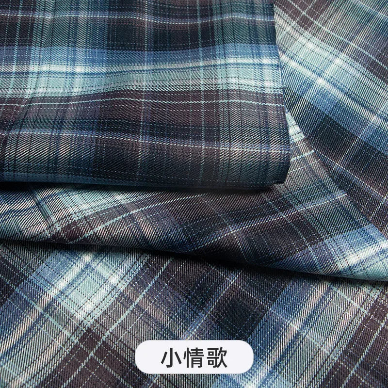 Plaid Fabric By The Meter for Japanese Jk Uniform Skirts Clothing Hair Band Clothes Pillowcases DIY Sewing Textile Anti Wrinkle