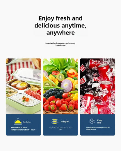 Portable Lunch Bag Food Thermal Box Waterproof Office Cooler Lunchbox With Shoulder Strap Insulated Case Essential for picnics
