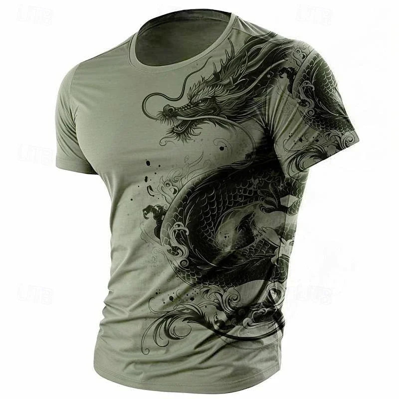 Summer new style - Printed 3D Muay Thai training competition sports T-shirt - Comfortable and breathable men's T-shirt top