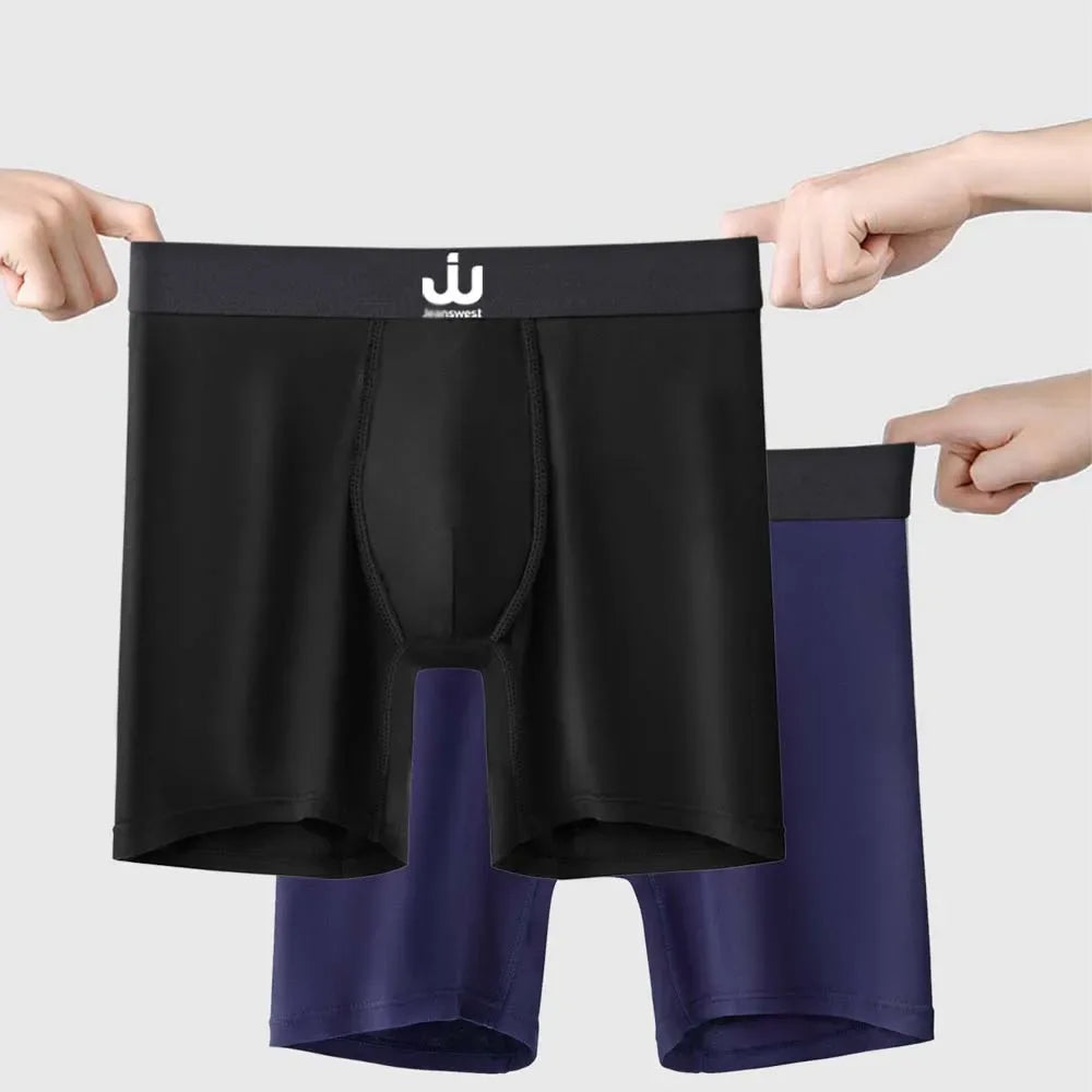 5Pcs Bamboo fiber Long Boxer for Man Seamless Breathable Man Underwear U Convex Male Underpants High elasticity Men's panties