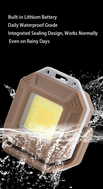 Rechargeable LED Work Light: Waterproof Inspection Lamp with Magnetic Base, for Car Repair, Emergency & Workshop Use