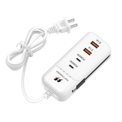 66W Muti Ports USB Type C Charger Socket EU/US/UK Fast Charging Plug Wall Adapter For Xiaomi Samsung Xiaomi Charger Power Strip