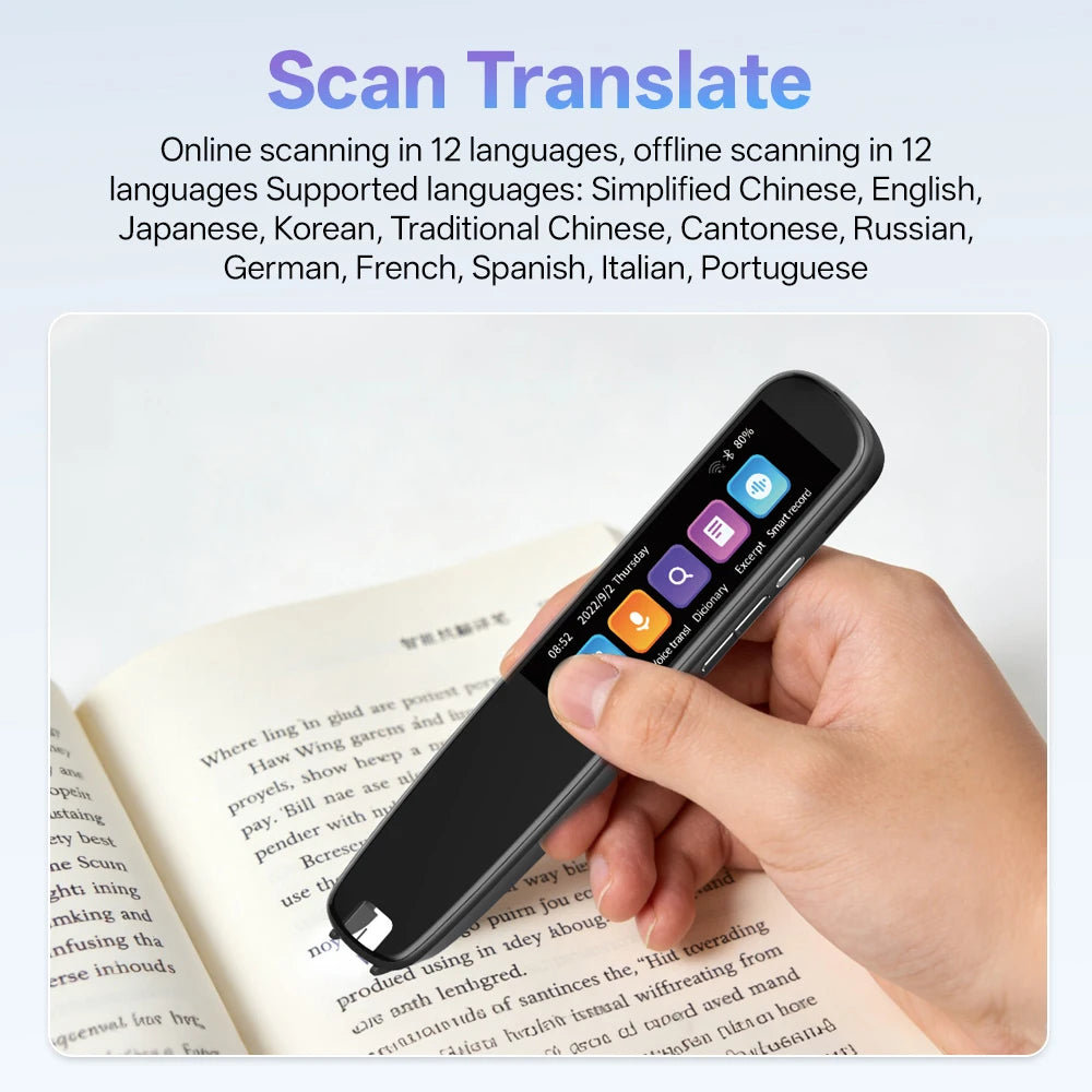 S6 AI Electronic Dictionary Pen S8-PRO 60-Language Online Scanner Dictionary Recorder 134 Online Voice Translation for Learn